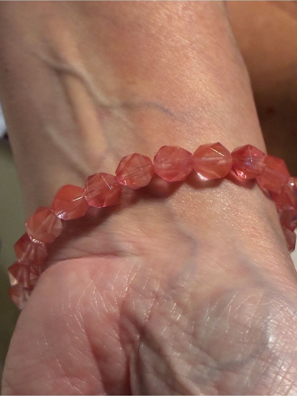 Silpada Sterling Silver Clasp Coral Bead Bracelet - Pink